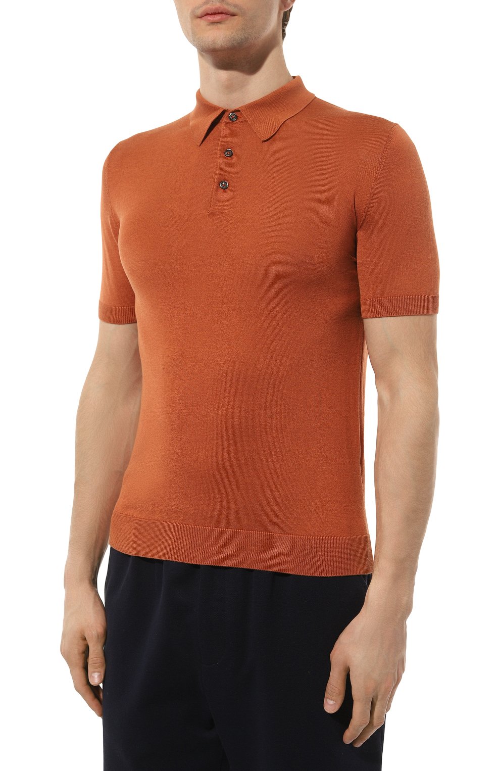 Поло из хлопка и шелка ANDREA CAMPAGNA, арт. P23-111, фото 3