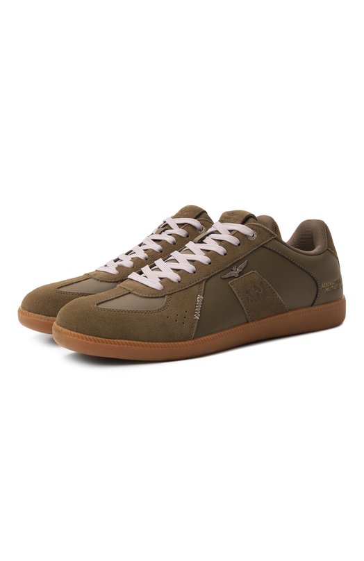 Кожаные кеды Aeronautica Militare SC0315UPL00244 Хаки SC0315UPL00244