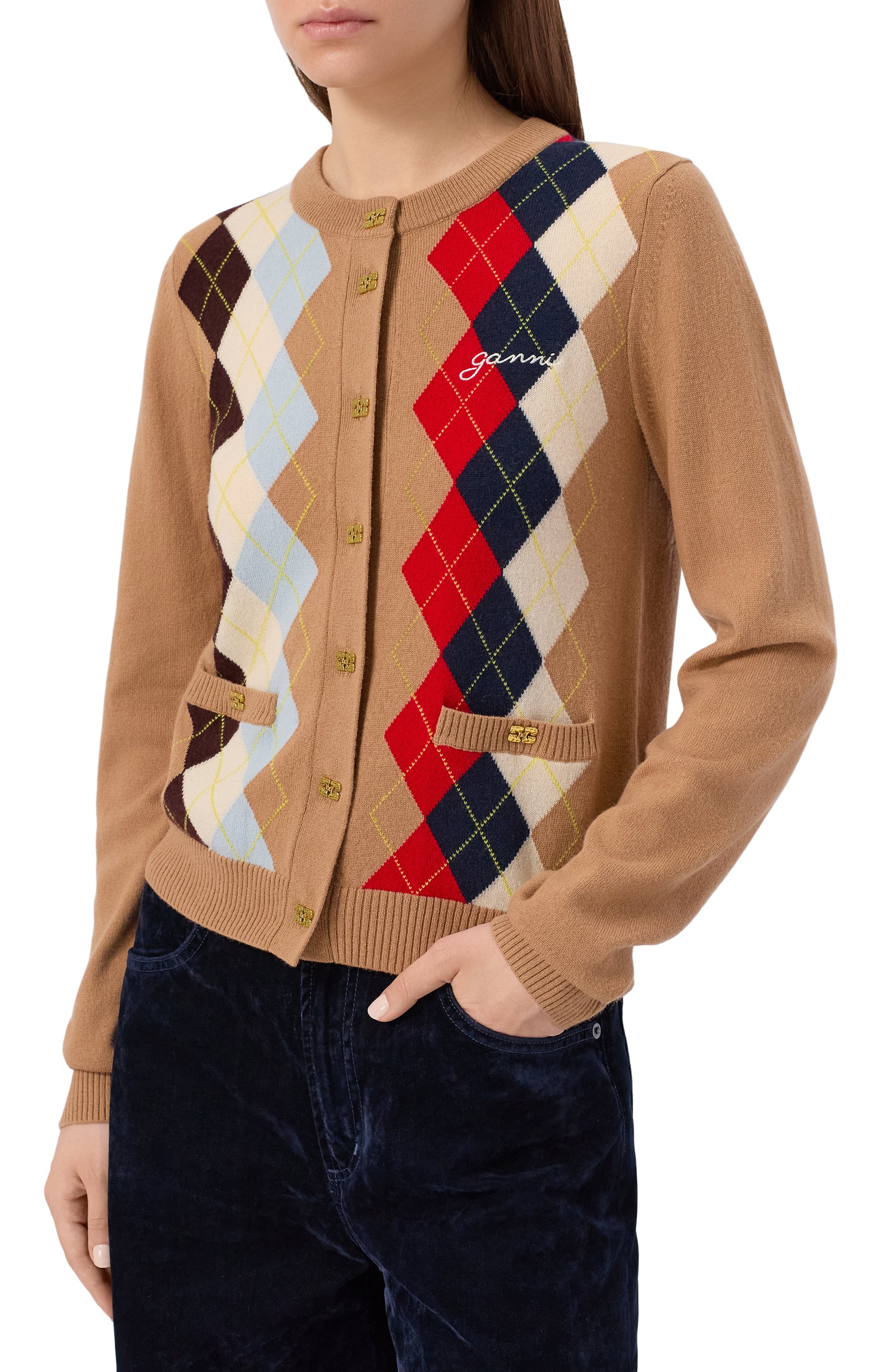 Кардиган из шерсти и кашемира GANNI, арт. A1070055, фото 3