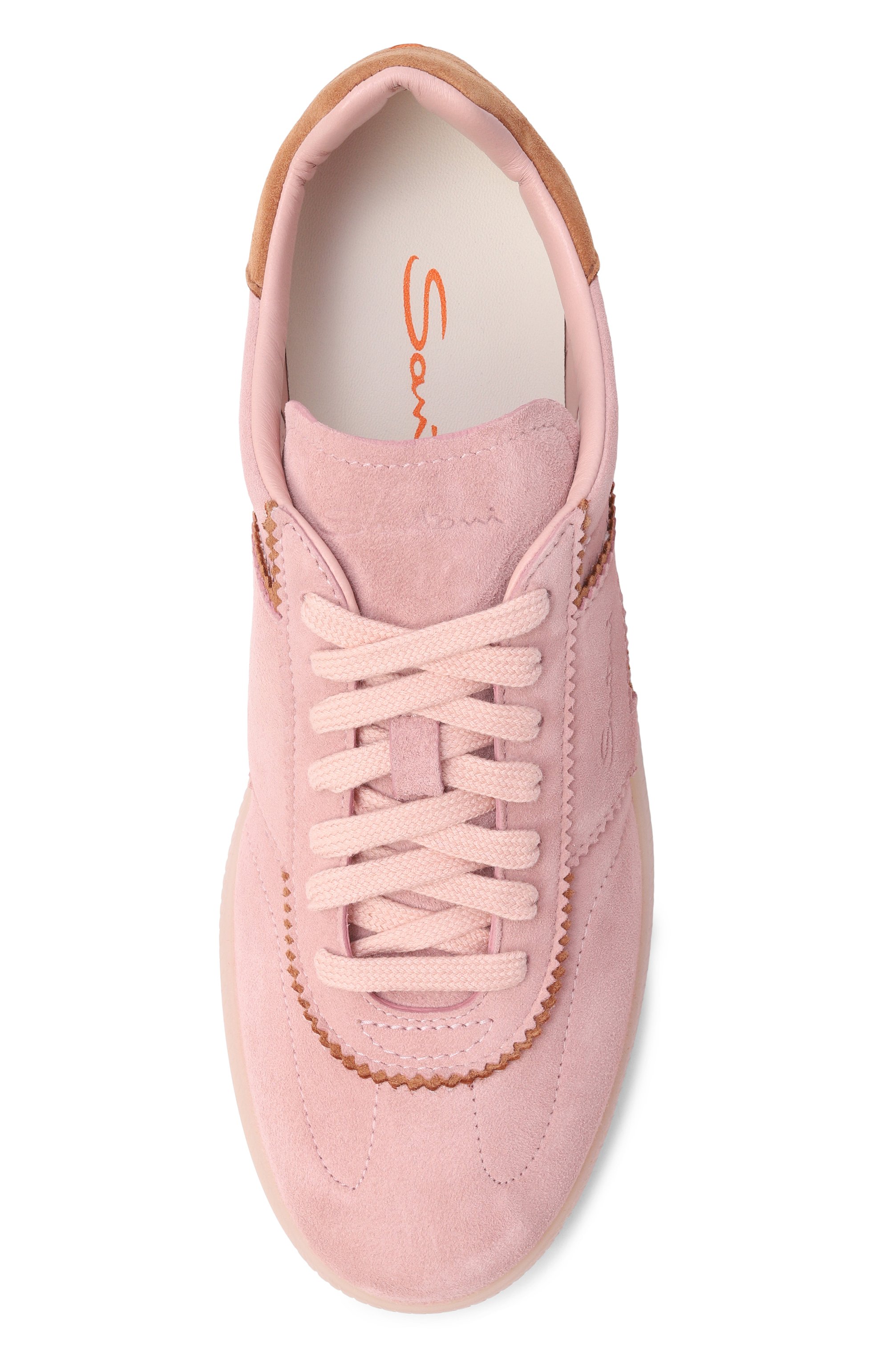 Замшевые кеды SANTONI светло-розового цвета по цене 93150 руб., арт. WBPG61463D0TTUBY, фото 6 Замшевые кеды SANTONI, арт. WBPG61463D0TTUBY, фото 6