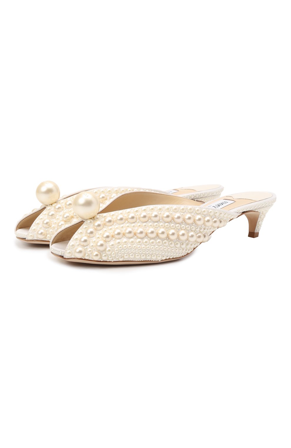 Текстильные мюли samantha 35 JIMMY CHOO молочного цвета по цене 143500 руб., арт. SAMANTHA 35/W0Z, фото 1 Текстильные мюли samantha 35 JIMMY CHOO, арт. SAMANTHA 35/W0Z, фото 1