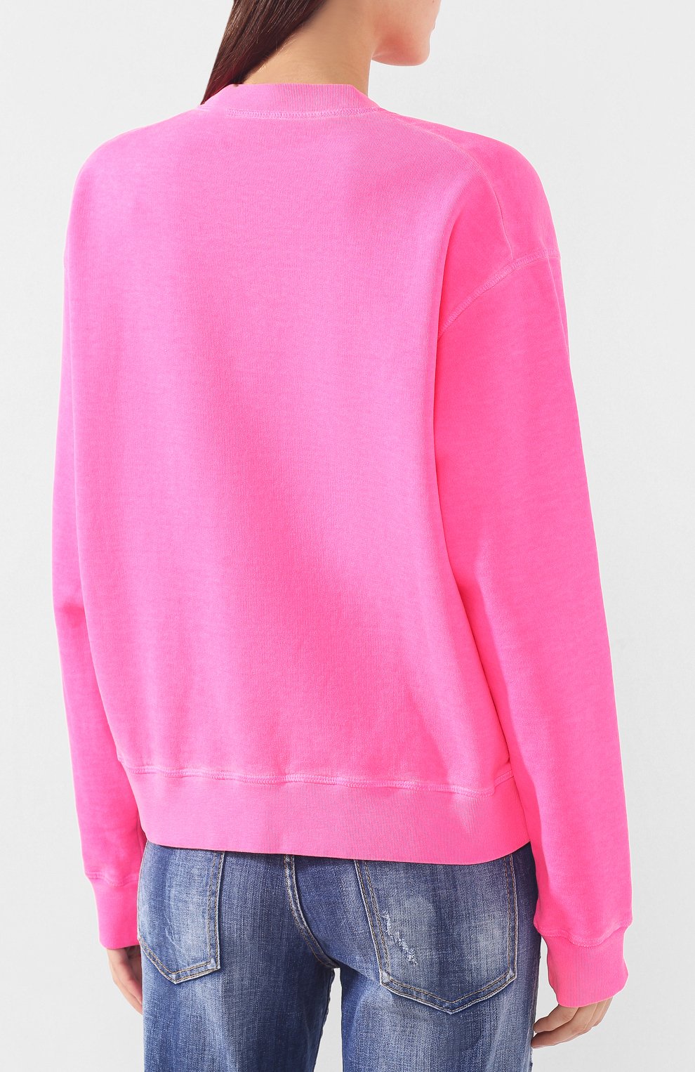 Хлопковый свитшот DSQUARED2 розового цвета по цене 38800 руб., арт. S72GU0205/S25030, фото 4 Хлопковый свитшот DSQUARED2, арт. S72GU0205/S25030, фото 4
