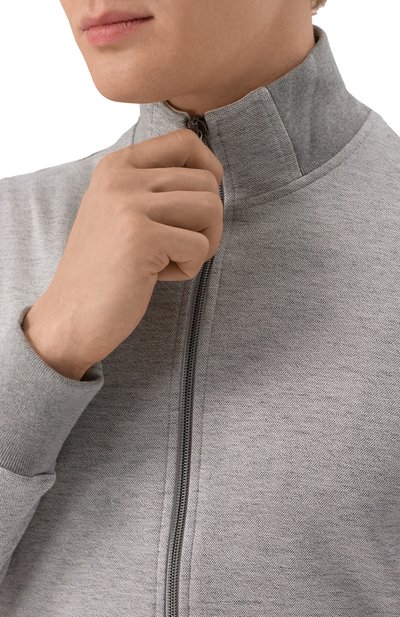 Толстовка из хлопка и шелка CAPOBIANCO, арт. 18M455.GU00., фото 5