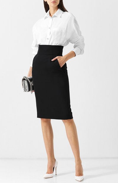 Шерстяная юбка-карандаш с завышенной талией ALEXANDRE VAUTHIER, арт. 183SK900 0376, фото 2