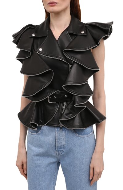 Кожаный жилет ALEXANDER MCQUEEN, арт. 668441/Q5AGI, фото 3