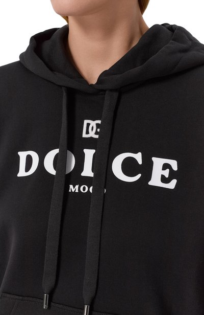 Хлопковое худи DOLCE & GABBANA черного цвета по цене 89950 руб., арт. F9U75Z/HU7P4, фото 5 Хлопковое худи DOLCE & GABBANA, арт. F9U75Z/HU7P4, фото 5