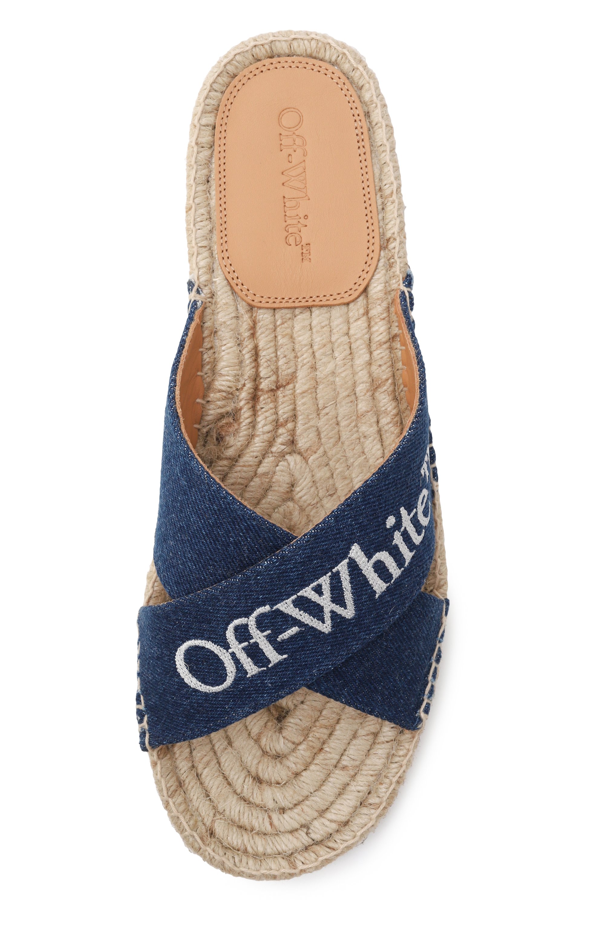 Текстильные шлепанцы criss cross OFF-WHITE, арт. 0WIB016S25DEN001, фото 6