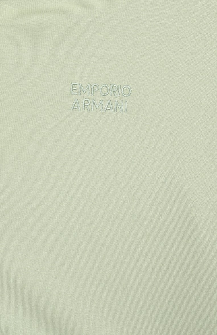 Детская комплект из толстовки и брюк EMPORIO ARMANI светло-зеленого цвета, арт. EG000207/AF13571 | Фото 4 (Рукава: Длинные; Материал внешний: Синтетический материал; Девочки Кросс-КТ: Костюмы-спорт; Автоматизация ТО: Проставлено; Автоматизация состава: Проставлено; Ростовка одежда: 6 лет | 116 см, 8 лет | 128 см, 10 - 11 лет | 140 - 146см, 13 - 15 лет | 158 см, 16 лет | 164 см, 4 года | 104 см)