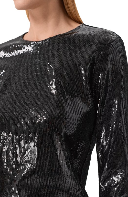 Топ с отделкой пайетками TOTEME 261-WRT0732-FB0593 Чёрный  261-WRT0732-FB0593 Фото 5