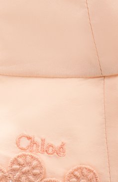 Детская хлопковая шляпа CHLOÉ светло-розового цвета, арт. C01034 | Фото 3 (Статус проверки: Проверена категория, Проверено; Материал: Хлопок, Текстиль; Материал сплава: Проставлено, Проверено; Нос: Не проставлено)