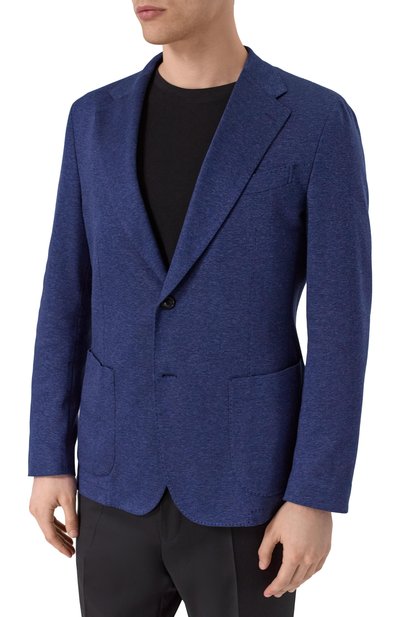 Хлопковый пиджак WINDSOR темно-синего цвета по цене 87550 руб., арт. 13 GI0RN0-J 10013090/30045423/58, фото 5 Хлопковый пиджак WINDSOR, арт. 13 GI0RN0-J 10013090/30045423/58, фото 5