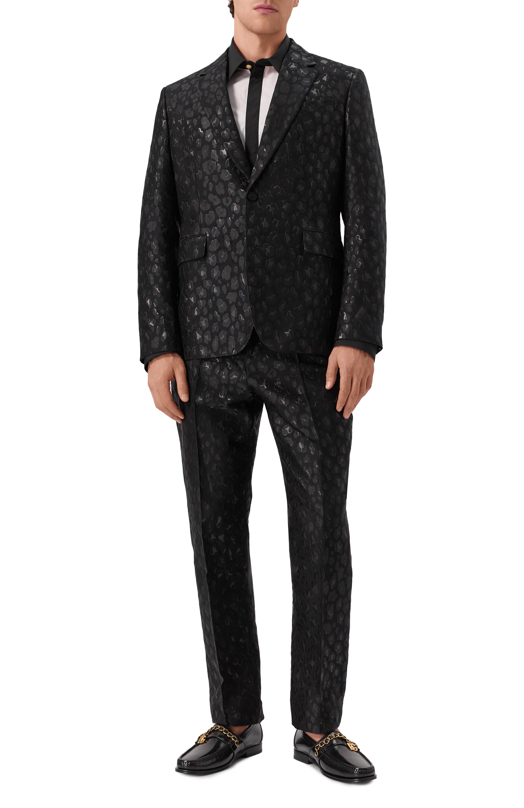 Брюки VERSACE черного цвета по цене 148500 руб., арт. 1016648/1A12363, фото 2 Брюки VERSACE, арт. 1016648/1A12363, фото 2