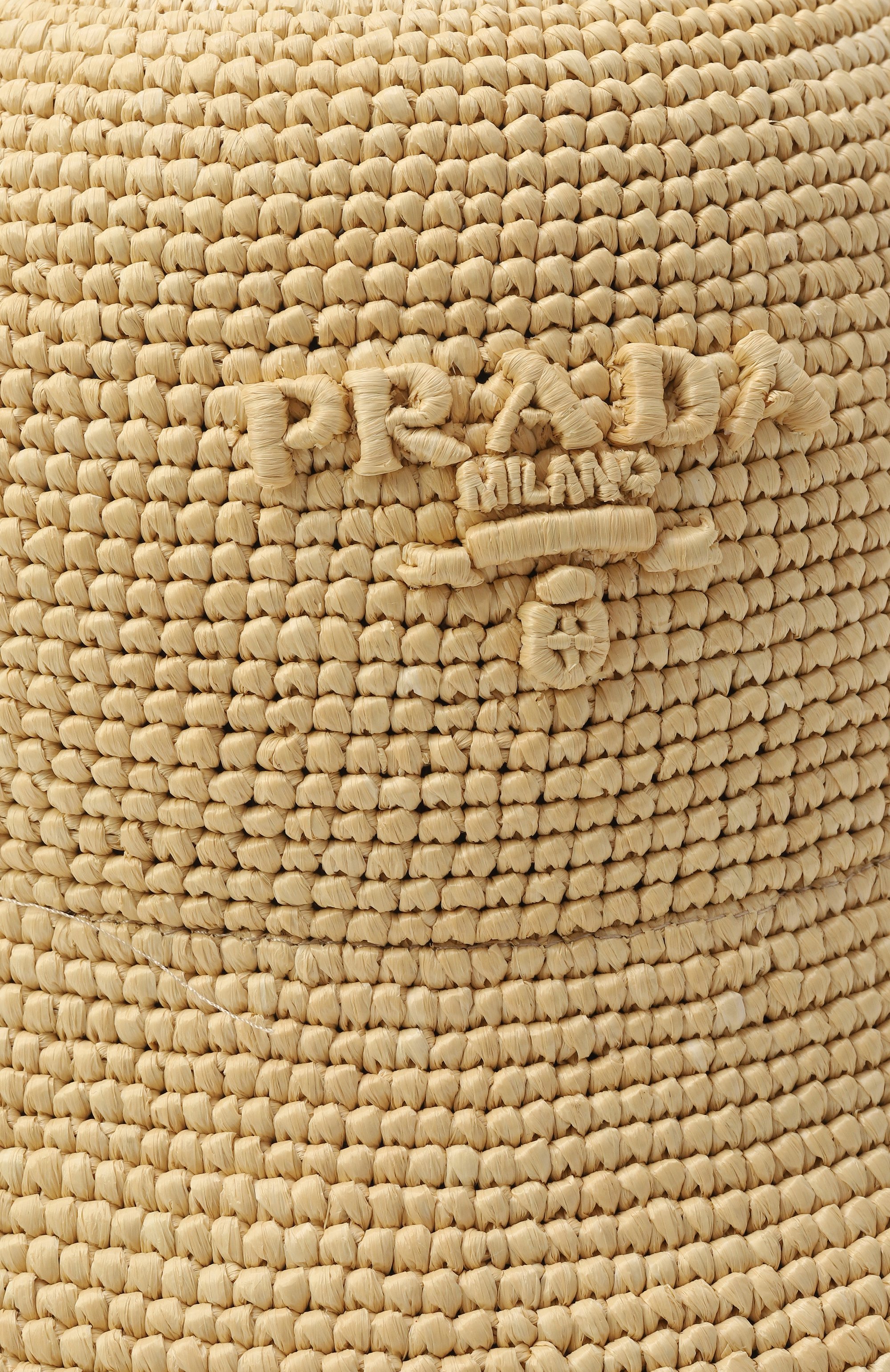 Панама из вискозы PRADA бежевого цвета по цене 123000 руб., арт. 1HC264/2M2K, фото 3 Панама из вискозы PRADA, арт. 1HC264/2M2K, фото 3