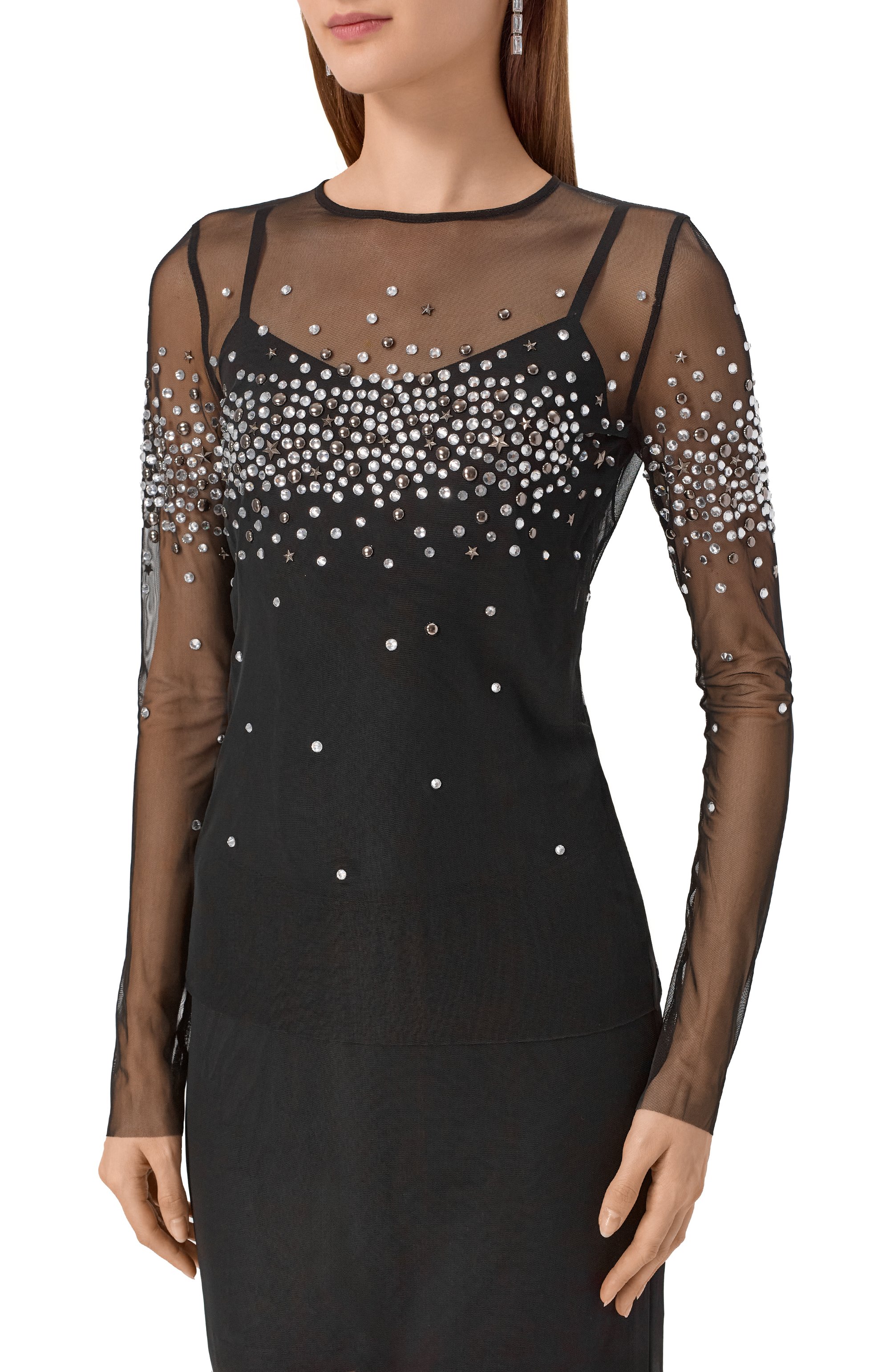 Топ с отделкой стразами ERIKA CAVALLINI, арт. P5W001, фото 3