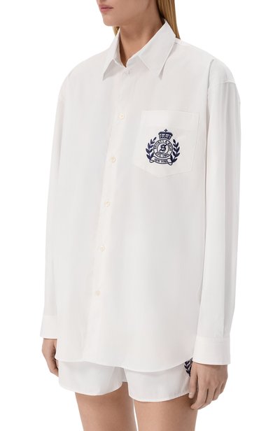 Хлопковая рубашка SPORTY AND RICH, арт. SI006712243WH01, фото 3
