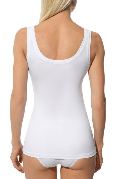 Топ из вискозы ZIMMERLI белого цвета по цене 9635 руб., арт. 700-3440, фото 3 Топ из вискозы ZIMMERLI, арт. 700-3440, фото 3