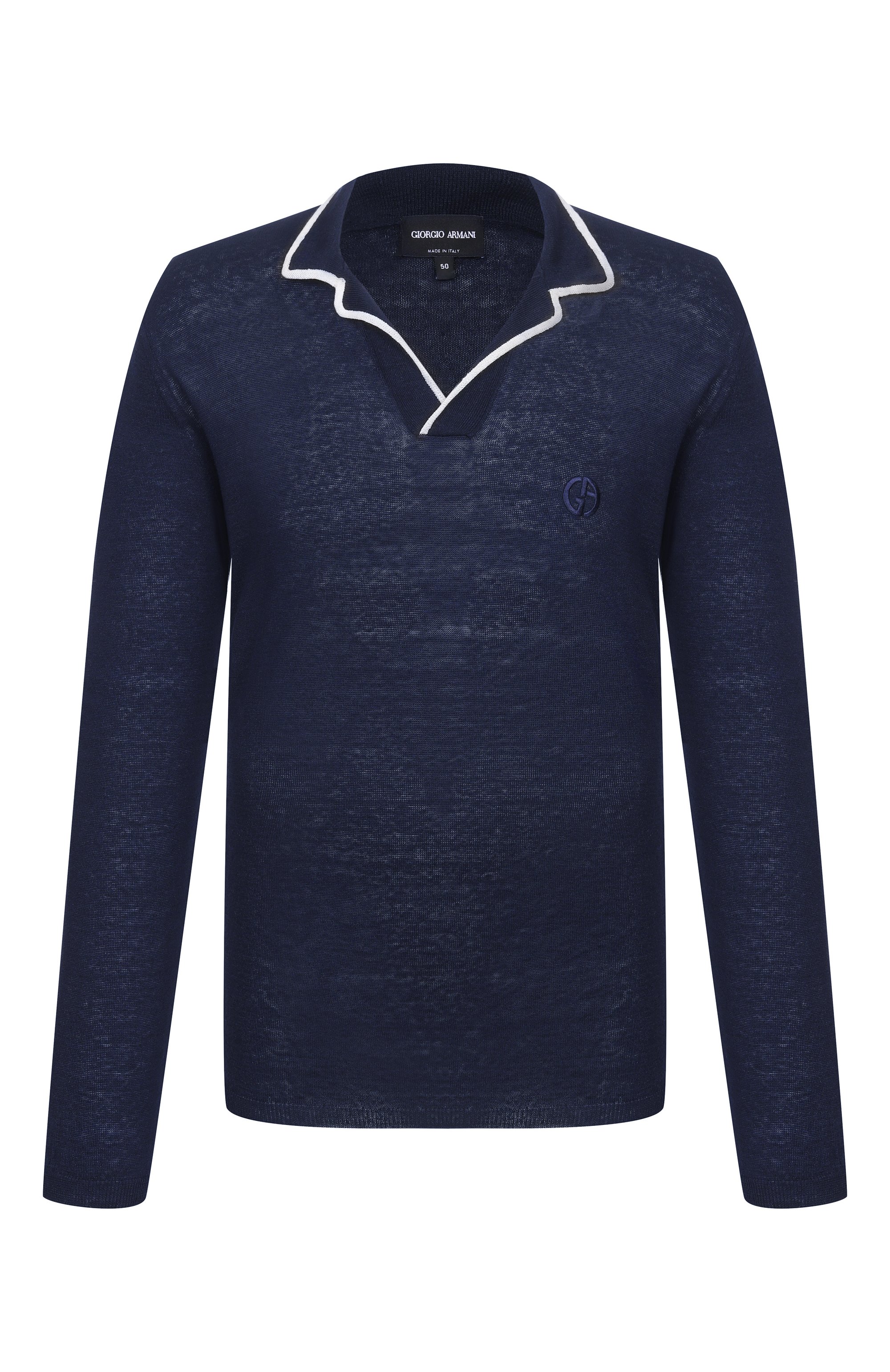 Поло изо льна и шелка GIORGIO ARMANI, арт. GM003140/AF24710, фото 1