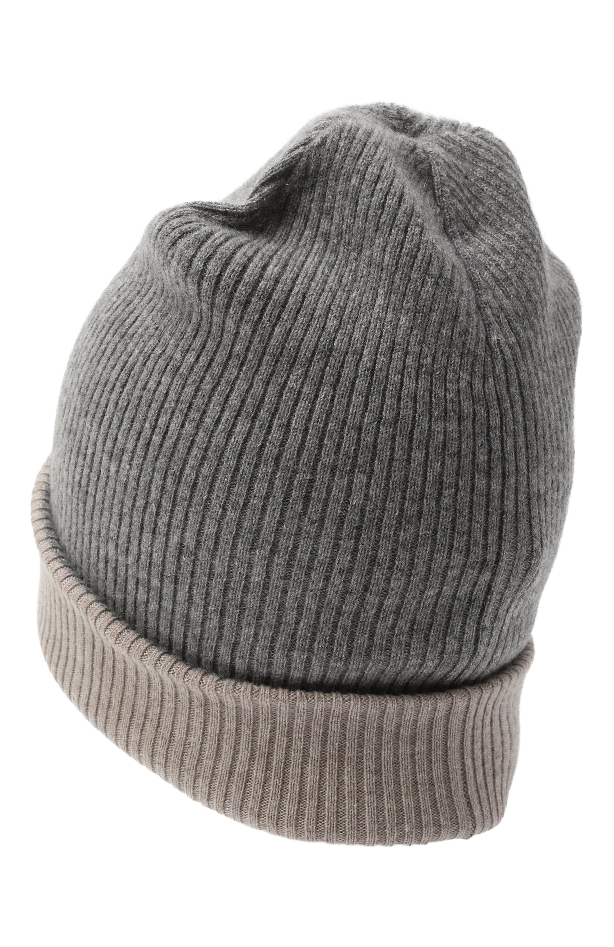 Кашемировая шапка BRUNELLO CUCINELLI серого цвета по цене 49950 руб., арт. M2293600W, фото 2 Кашемировая шапка BRUNELLO CUCINELLI, арт. M2293600W, фото 2