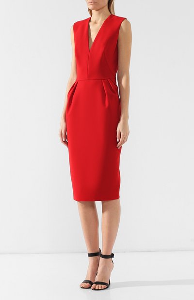 Приталенное платье VICTORIA BECKHAM, арт. DR FIT 6743 PSS19 B0NDED CREPE, фото 3