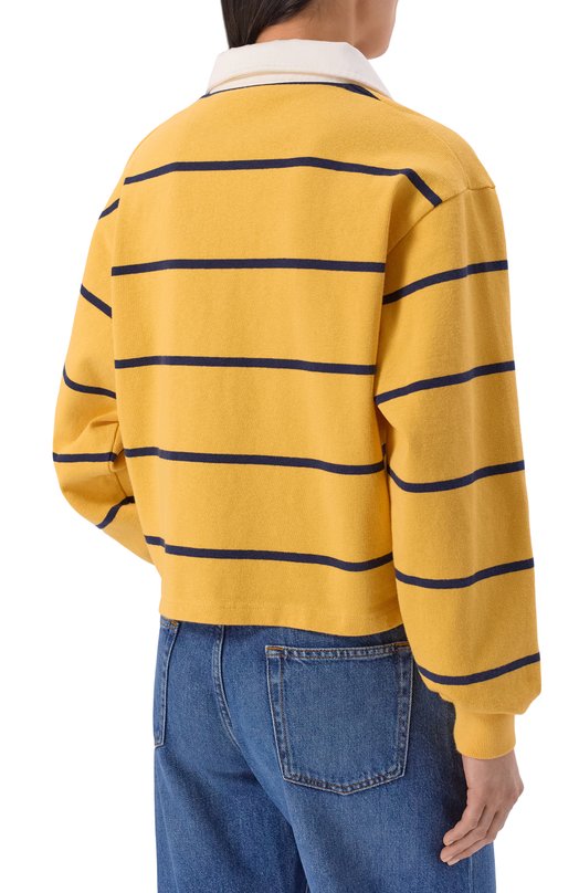 Хлопковое поло Sporty and Rich ST008623000R28 Жёлтый  ST008623000R28 Фото 4