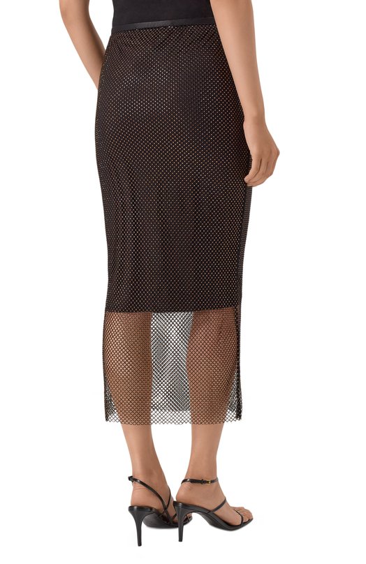 Юбка с отделкой стразами Sportmax RETE Чёрный  RETE Фото 4