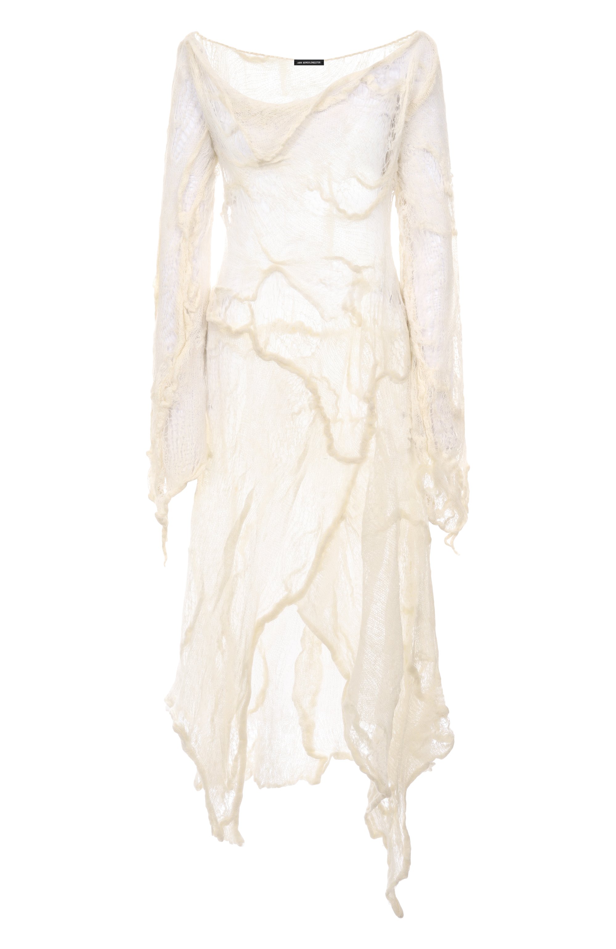 Шерстяное платье ANN DEMEULEMEESTER кремового цвета по цене 184500 руб., арт. B0013473/KN076, фото 1 Шерстяное платье ANN DEMEULEMEESTER, арт. B0013473/KN076, фото 1