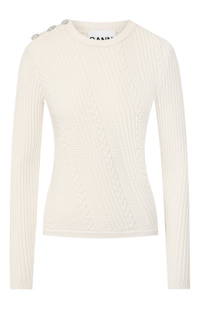 Хлопковый пуловер GANNI, арт. K1206, фото 1