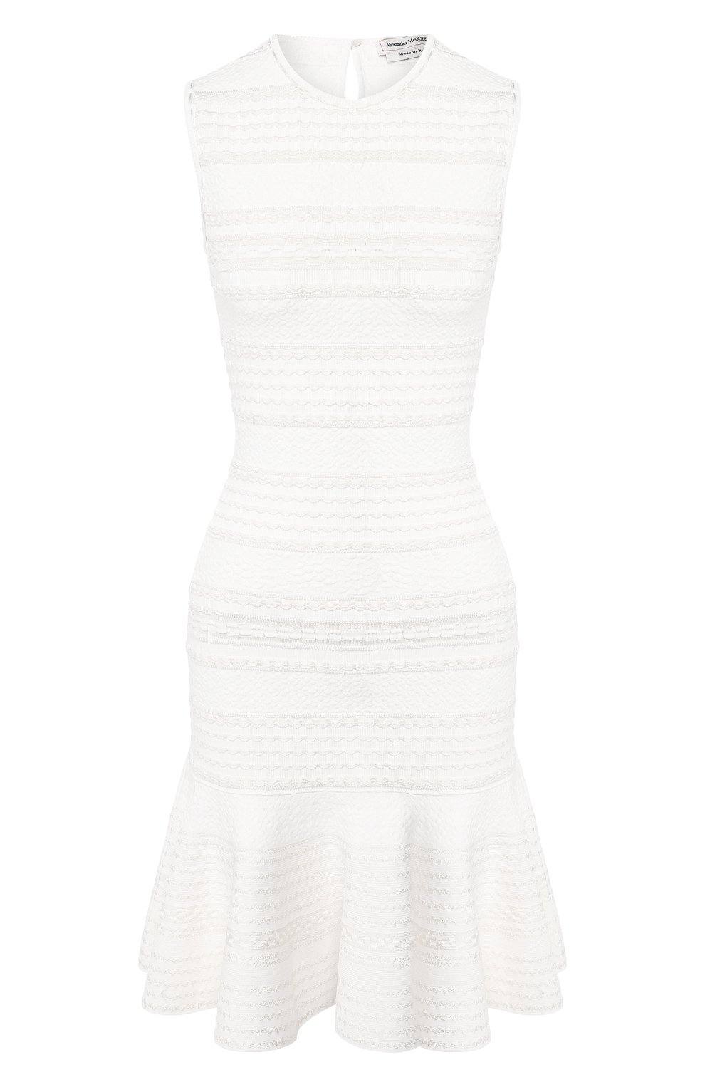 Платье из вискозы ALEXANDER MCQUEEN белого цвета по цене 238000 руб., арт. 610719/Q1AL3, фото 1 Платье из вискозы ALEXANDER MCQUEEN, арт. 610719/Q1AL3, фото 1