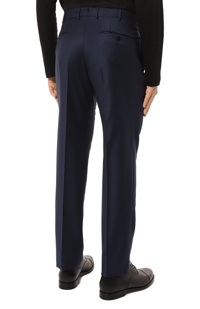 Шерстяные брюки ZEGNA темно-синего цвета по цене 96350 руб., арт. 726F10A7/75TB12, фото 4 Шерстяные брюки ZEGNA, арт. 726F10A7/75TB12, фото 4