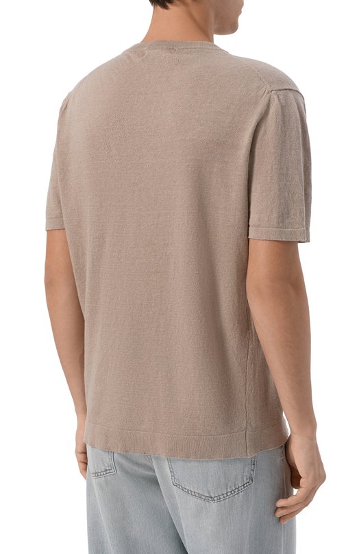 Джемпер изо льна и хлопка InLinum S0FIA/SINAI Бежевый  S0FIA/SINAI Фото 4