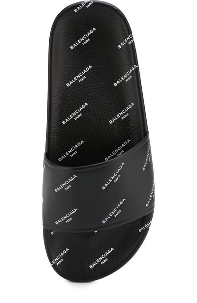 Кожаные шлепанцы pool с логотипом бренда BALENCIAGA, арт. 500576/WAL00, фото 5