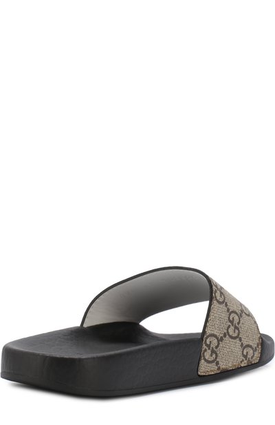 Кожаные шлепанцы с принтом GUCCI, арт. 508806/9N500, фото 3