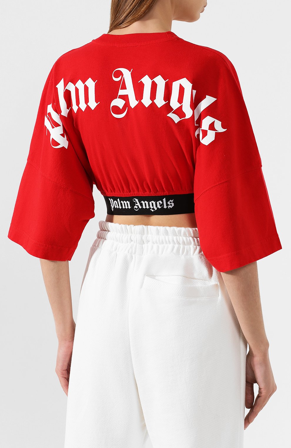 Хлопковый топ PALM ANGELS, арт. PWAA002E194130022001, фото 4