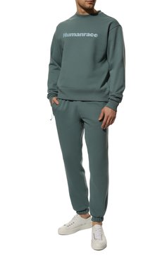 Мужские хлопковые джоггеры adidas originals x pharrell williams ADIDAS ORIGINALS зеленого цвета, арт. HI2960 | Фото 2 (Материал внешний: Хлопок; Длина (брюки, джинсы): Стандартные; Мужское Кросс-КТ: Брюки-трикотаж; Силуэт М (брюки): Джоггеры; Кросс-КТ: Спорт; Стили: Спорт-шик; Региональные ограничения белый список (Axapta Mercury): Не проставлено; Нос: Не проставлено)