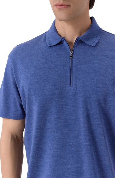 Поло из шерсти и шелка PAUL&SHARK синего цвета по цене 41400 руб., арт. 15311701, фото 5 Поло из шерсти и шелка PAUL&SHARK, арт. 15311701, фото 5