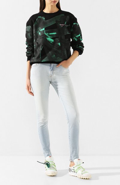 Хлопковый свитшот OFF-WHITE зеленого цвета по цене 56650 руб., арт. 0WBA046R20F301271040, фото 2 Хлопковый свитшот OFF-WHITE, арт. 0WBA046R20F301271040, фото 2