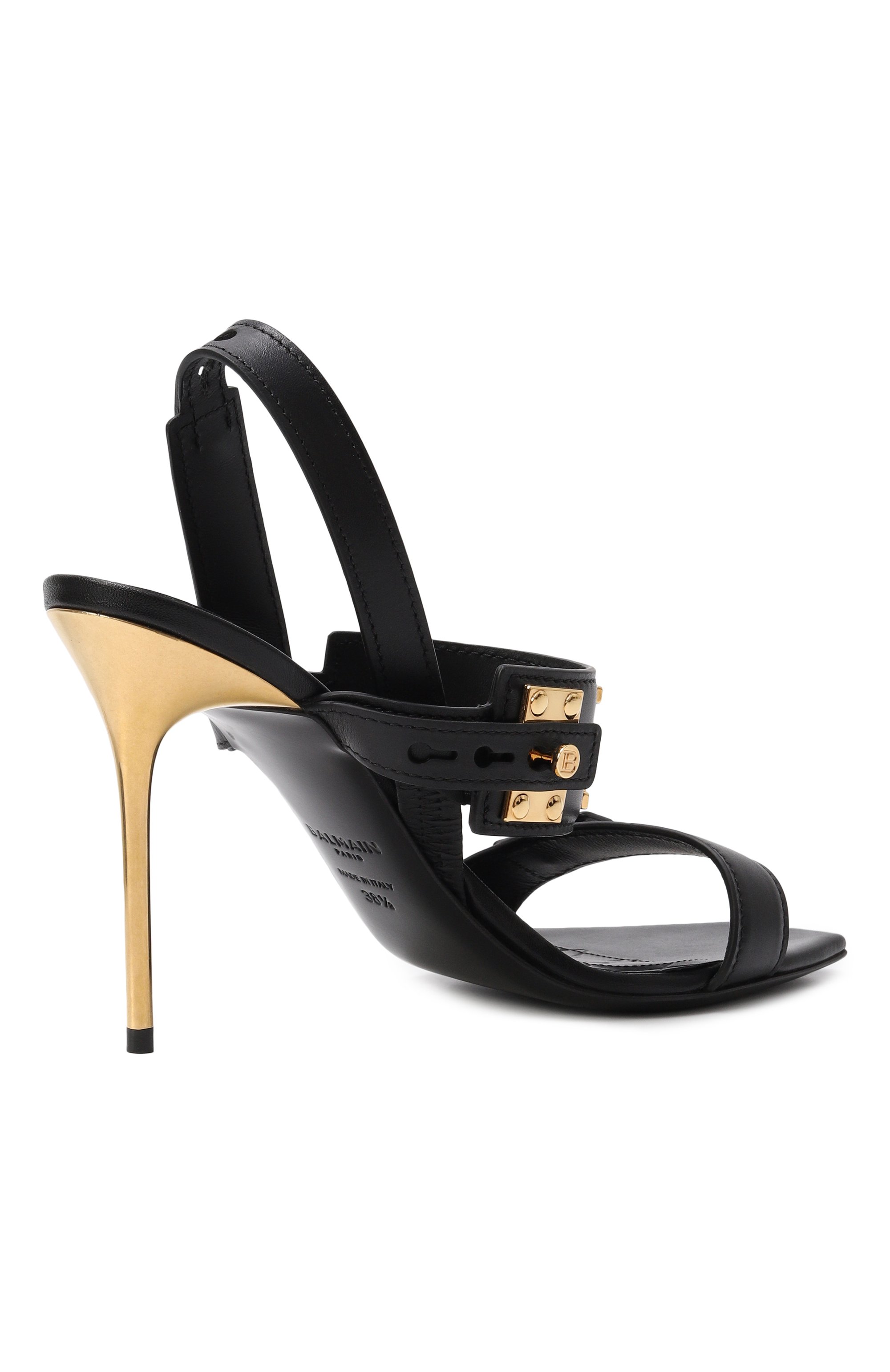 Кожаные босоножки b-buzz 95 BALMAIN, арт. EN1UH086/LVIT, фото 5