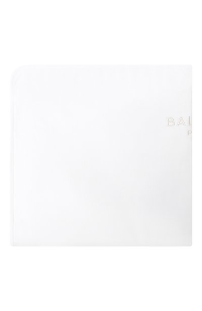 Хлопковый плед BALMAIN белого цвета по цене 24200 руб., арт. BY0620, фото 2 Хлопковый плед BALMAIN, арт. BY0620, фото 2