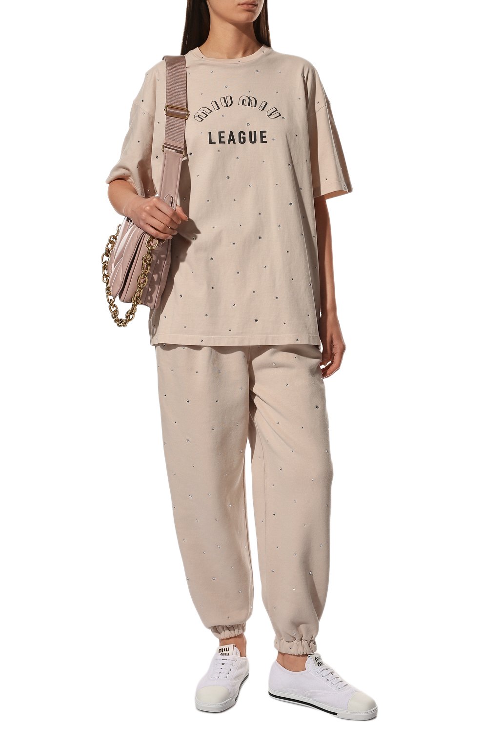 Хлопковая футболка MIU MIU, арт. MJN357-1ZFS-F0036, фото 2