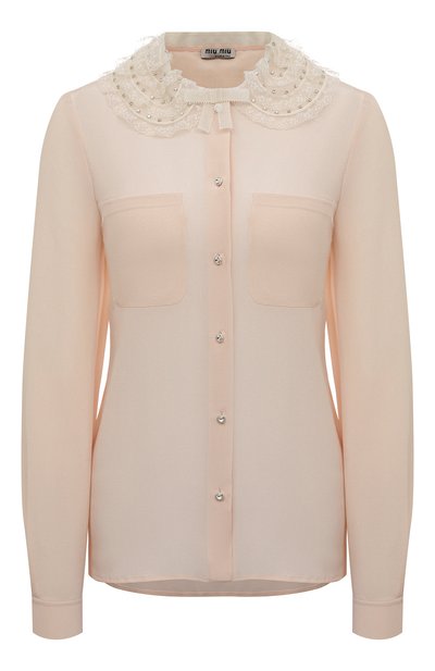 Шелковая блузка MIU MIU, арт. MK1646-HMR-F0D91, фото 1