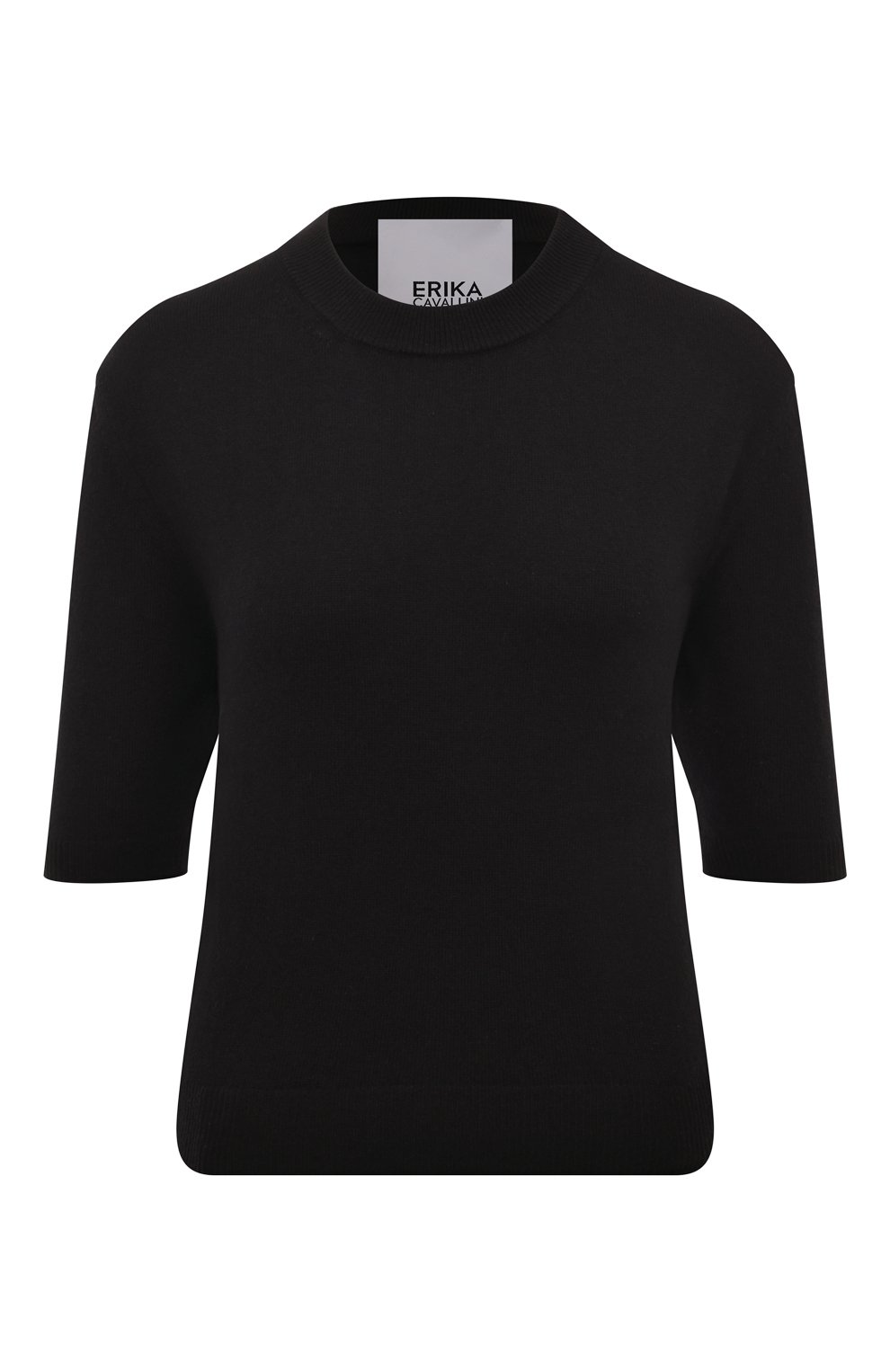 Кашемировый пуловер ERIKA CAVALLINI черного цвета по цене 48700 руб., арт. P4WB09, фото 1 Кашемировый пуловер ERIKA CAVALLINI, арт. P4WB09, фото 1