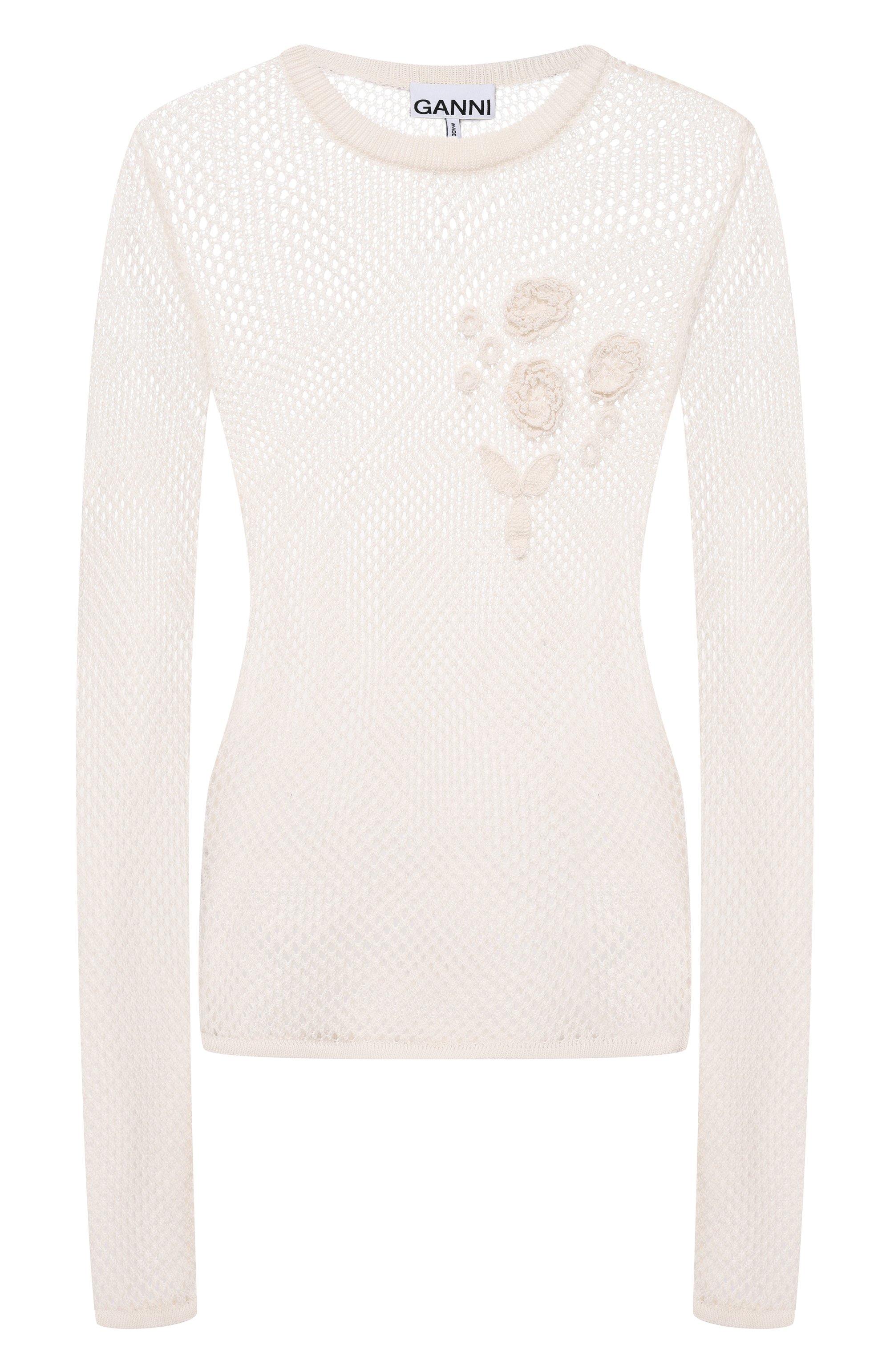 Хлопковый пуловер GANNI, арт. A1070231, фото 1