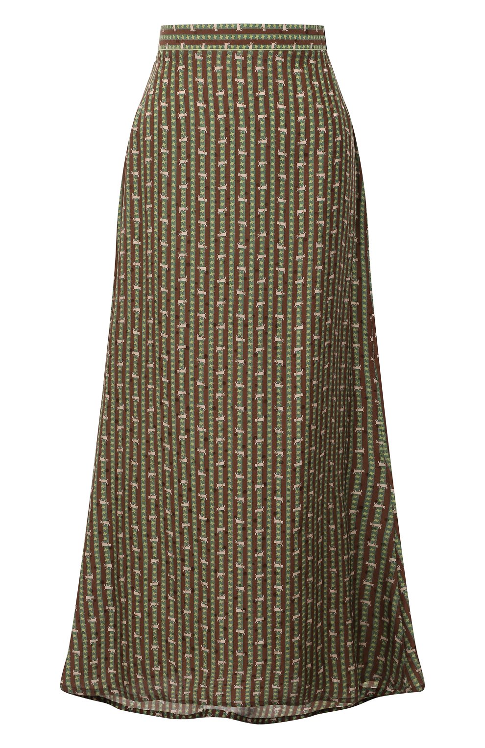 Шелковая юбка ULYANA SERGEENKO хаки цвета по цене 108000 руб., арт. GNM003SS22Ornella(4562т21), фото 1 Шелковая юбка ULYANA SERGEENKO, арт. GNM003SS22Ornella(4562т21), фото 1