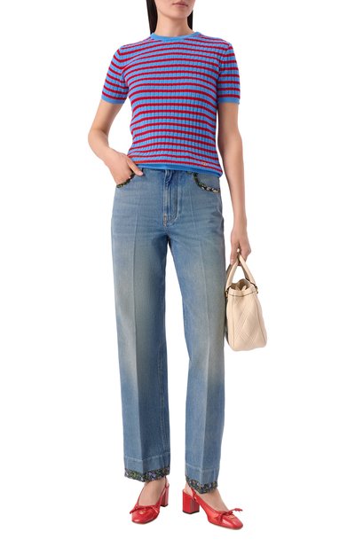 Комбинированные туфли valet du roi 60 VALENTINO красного цвета по цене 125500 руб., арт. 8W2S0MH9/PDY, фото 3 Комбинированные туфли valet du roi 60 VALENTINO, арт. 8W2S0MH9/PDY, фото 3