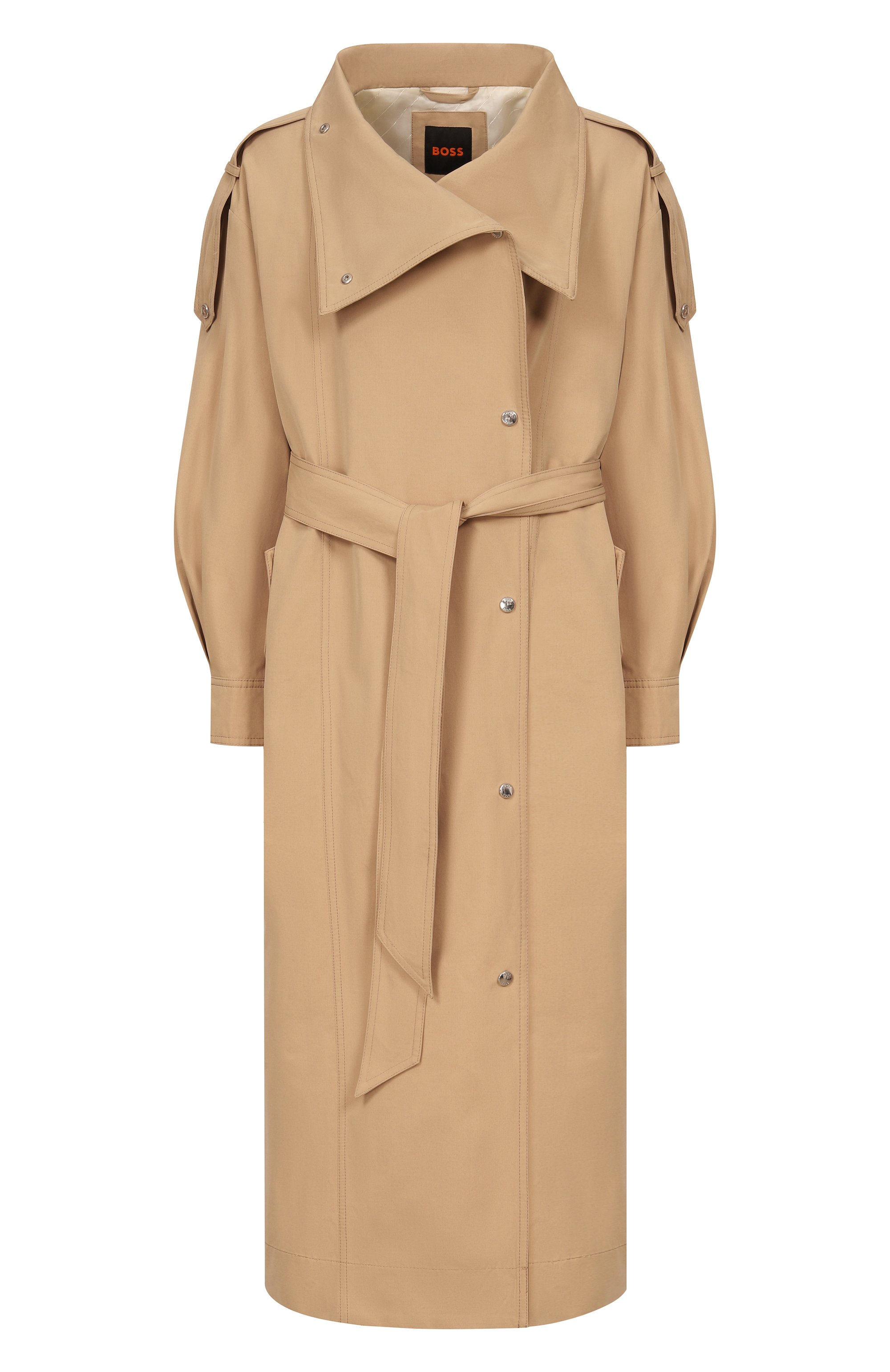 Тренч BOSS ORANGE бежевого цвета по цене 59950 руб., арт. 50552113, фото 1 Тренч BOSS ORANGE, арт. 50552113, фото 1