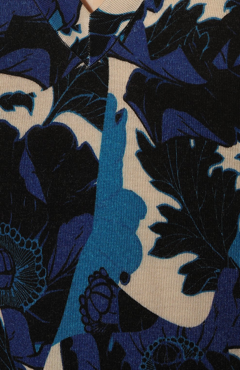 Шерстяной пуловер DRIES VAN NOTEN синего цвета по цене 78400 руб., арт. 222-031293-5701, фото 5 Шерстяной пуловер DRIES VAN NOTEN, арт. 222-031293-5701, фото 5