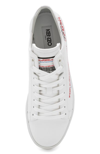 Кожаные кеды KENZO белого цвета по цене 34950 руб., арт. F965SN132L71, фото 5 Кожаные кеды KENZO, арт. F965SN132L71, фото 5