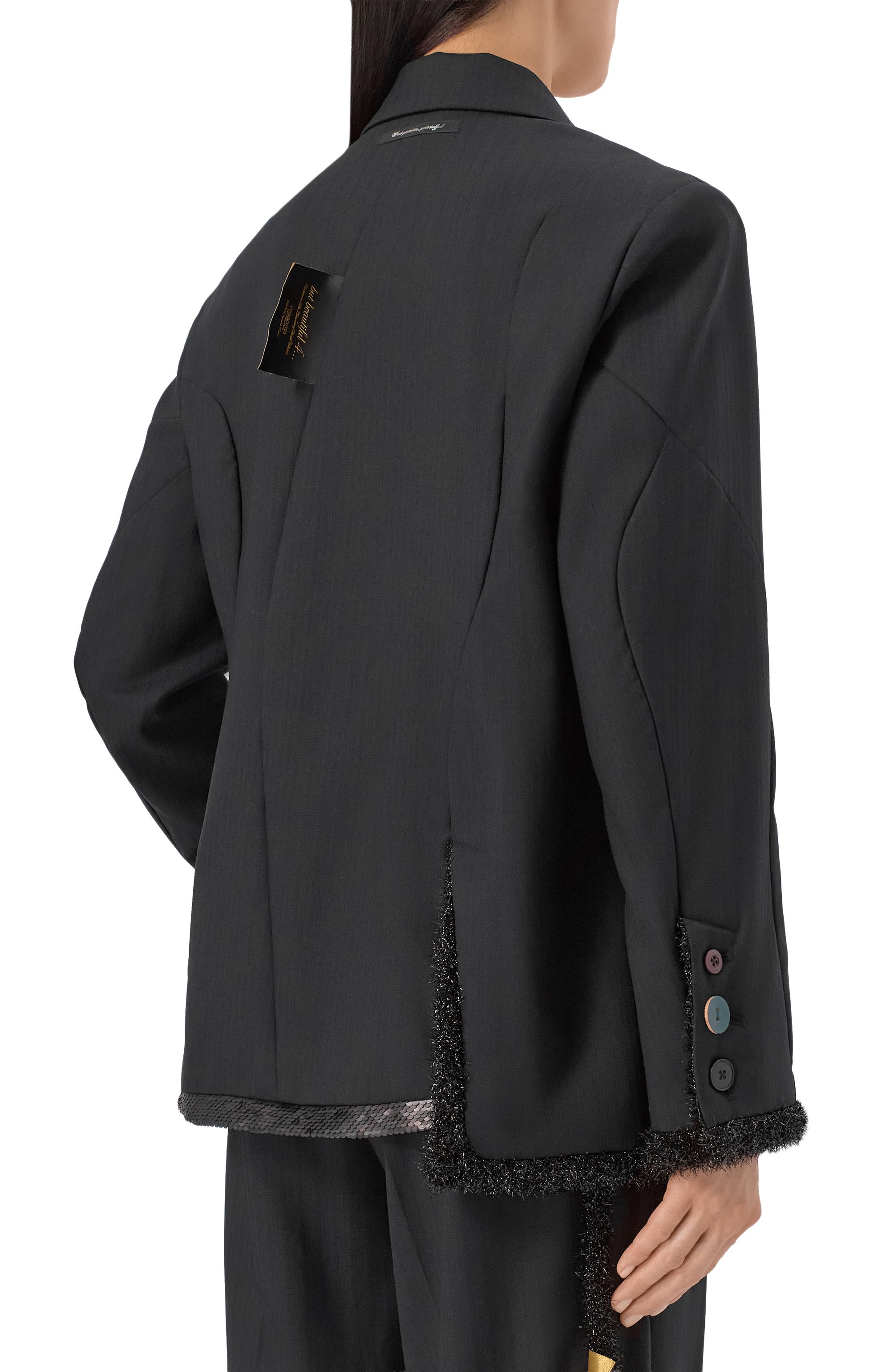 Шерстяной жакет с отделкой пайетками UNDERCOVER, арт. UC2E1103, фото 4