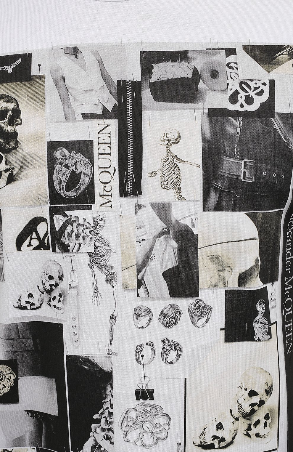 Хлопковая футболка ALEXANDER MCQUEEN белого цвета по цене 24350 руб., арт. 662589/QRZ75, фото 5 Хлопковая футболка ALEXANDER MCQUEEN, арт. 662589/QRZ75, фото 5