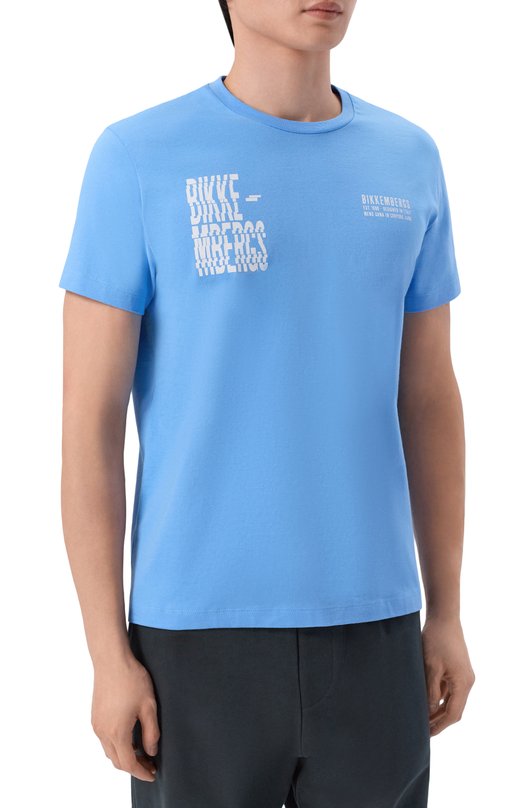 Хлопковая футболка Dirk Bikkembergs BMT1583 Голубой  BMT1583 Фото 3